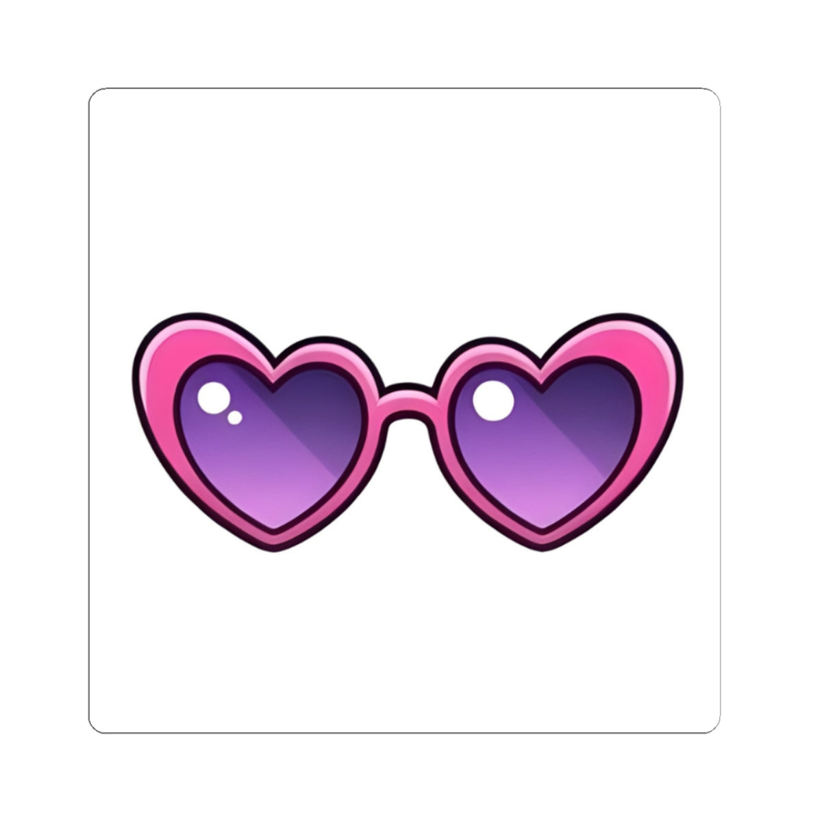 Miami Girls Club Heart Sunglasses Sticker — Cute Pink & Purple Kiss-Cut Decal for Laptops, Water Bottles & Phones