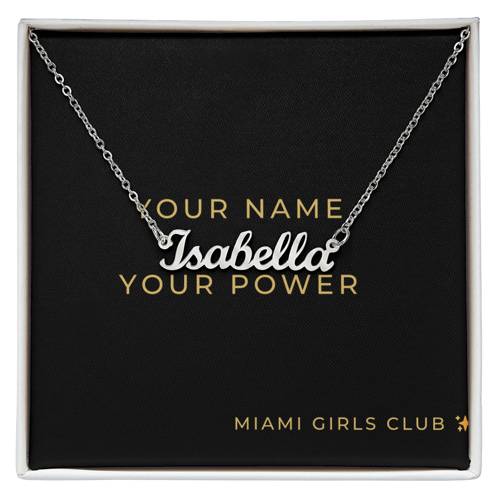 Custom Name Necklace – Your Name, Your Power | Miami Girls Club