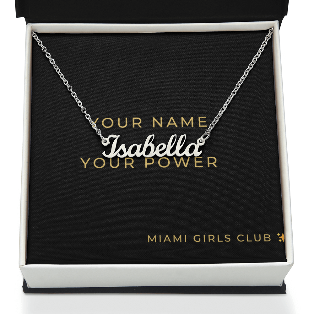 Custom Name Necklace – Your Name, Your Power | Miami Girls Club