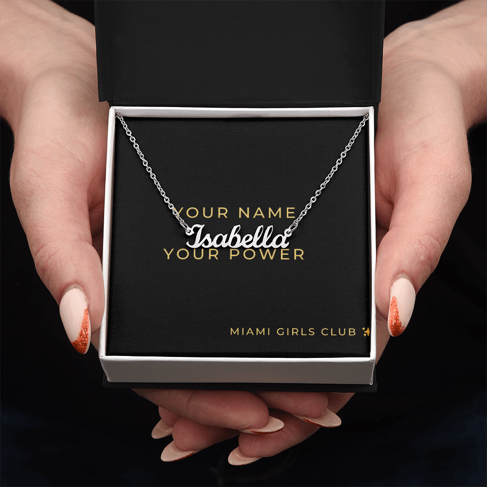 Custom Name Necklace – Your Name, Your Power | Miami Girls Club