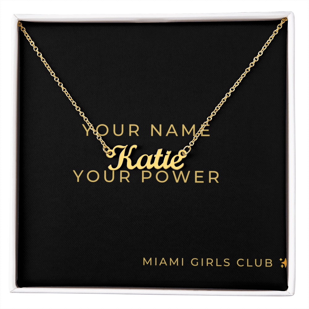 Custom Name Necklace – Your Name, Your Power | Miami Girls Club
