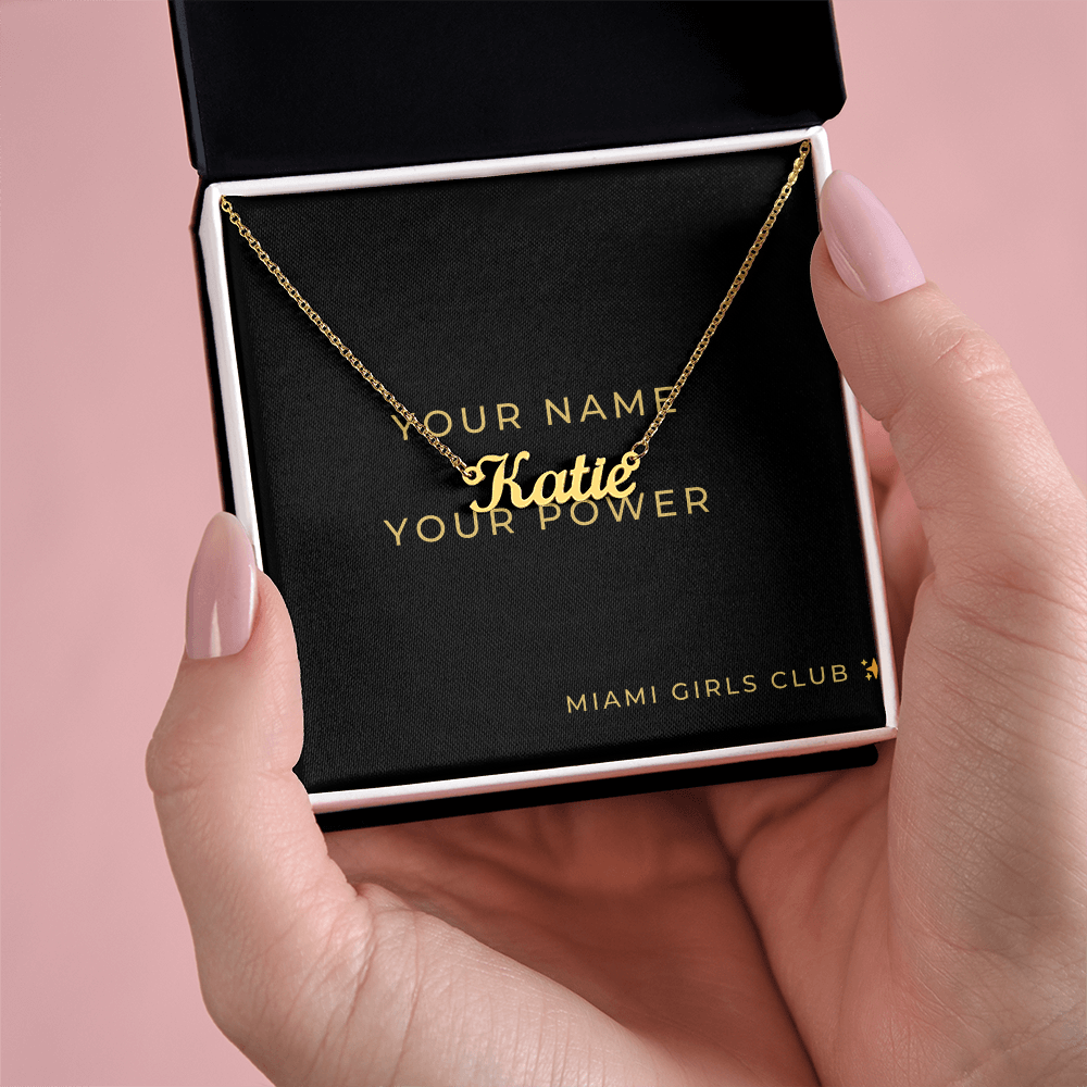 Custom Name Necklace – Your Name, Your Power | Miami Girls Club