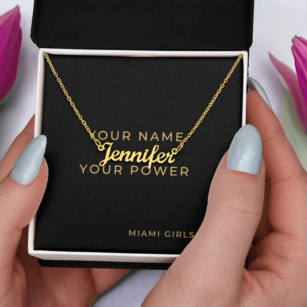 Custom Name Necklace – Your Name, Your Power | Miami Girls Club