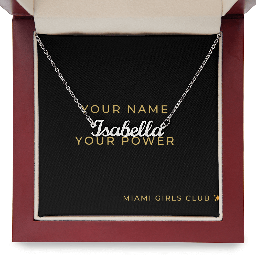 Custom Name Necklace – Your Name, Your Power | Miami Girls Club