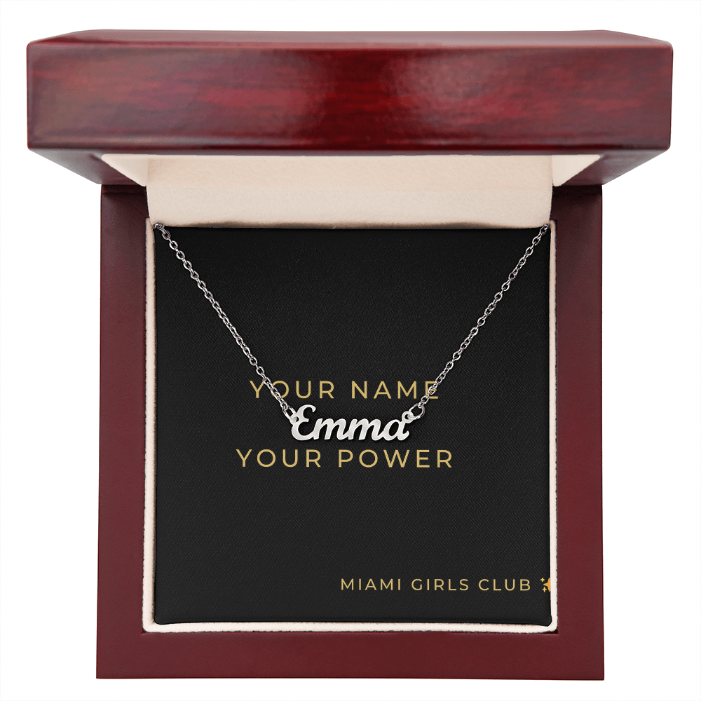 Custom Name Necklace – Your Name, Your Power | Miami Girls Club