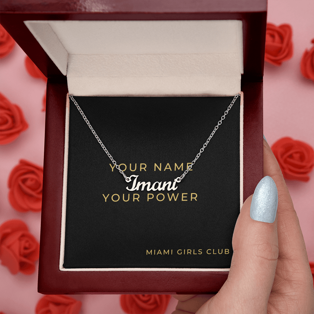 Custom Name Necklace – Your Name, Your Power | Miami Girls Club