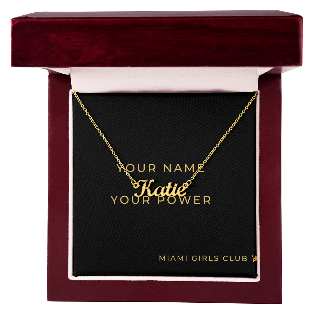 Custom Name Necklace – Your Name, Your Power | Miami Girls Club